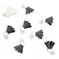 Enamel Shuttlecock Charms in Six Colors and Two Metal Tones view 9