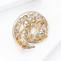 Teardrop Wreath Faux Pearl Brooch in Two Finishes Decorative Lapel Pin view 4