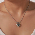 Gold Steel Heart Bottle Pendant Snake Chain Necklace Pair view 3
