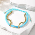 Double Strand Bead and Cord Evil Eye Bar Bracelets view 6