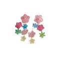 Colorful Small Resin Flower Cluster Long Drop Earrings view 5