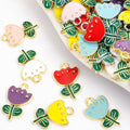 Pastel Tulip Enamel Charm Collection for Jewelry Making view 1