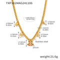 Gold Curb Chain Christmas Bell Necklace Bracelet Zircon view 6