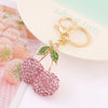 Pink Cherry Rhinestone Leaf