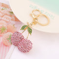 Rhinestone Fruit Keychain Metal Cherry Strawberry Bag Charm view 9