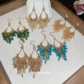 Crystal Teardrop Chandelier Hook Earrings in Five Colors view 1