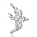 Streamlined Flying Dove Brooch in Gold and Silver Tones view 5