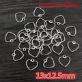 Open Heart Charms in Gold Silver and Mixed Finish Sizes view 11