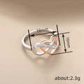 Heart And Infinity Ring In Silver And Rose-Gold Tones view 4