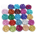 Round Glitter Resin Cabochons in Ninety-Three Color and Size Options view 3