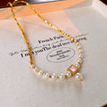 Pearl Square Cabochon Necklace Bracelet Ring Pieces view 10