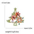 Crystal Christmas Tree Brooch With Star And Ribbon Details view 5