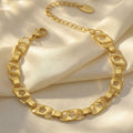 Flower Cutout Link Bracelets in Gold and Silver Tone view 2