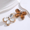 Rose Gold Butterfly Crystal Two Designs Metal Brooch Pin view 4