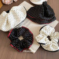 Polka Dot Fabric Claw Clip And Scrunchie 2 Styles Black view 1