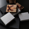 Coffee Glitter Jewelry Gift Boxes Brown Bow Ribbon Packaging view 3