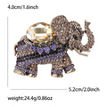 Crystal Elephant Brooch in Four Rich Color Finishes view 6