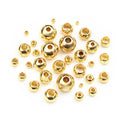 Smooth Round Spacer Beads in Gold and Silver Tones view 3