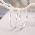 Faceted Silver Tone Large Hoop Earrings Polished Jewelry Accessory view 2