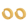 Small Gold Plain Hoop Ear Clips No-Piercing Clip-On Pair view 5