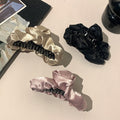 Satin Flower Hair Claw In Black Or Brown With Extra Gallery Colors view 3