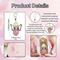 Pink Rhinestone Butterfly Angel Charm With Lobster Clasp view 2