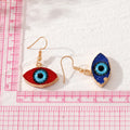 Gold Tone Colorful Resin Realistic Eyeball Hook Earrings view 4