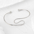 Gold and Silver Tone Open Wire Cuff Bracelets in Twelve Designs view 10