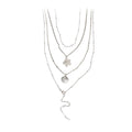 Gold and Silver Tone Shell Flower Layered Pearl Necklaces view 5