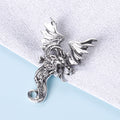 Flying Dragon Brooch Winged Body Gold and Silver Tone view 2