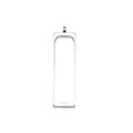 Narrow Rectangle Open Frame Pendants in Silver and Gold view 3