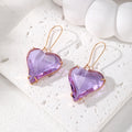 Faceted Heart Crystal Keychains Gold Lobster Clasp 7 Colors view 4