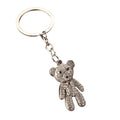 Rhinestone Bear Keychain, Gold, Silver, Rainbow Color Options view 5