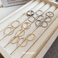 Seven Piece Mixed Plain And Textured Stacking Ring Sets In Gold Or Silver Tone view 2