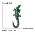 Enamel Crocodile Brooch Color Cabochon Spots Animal Pin view 7