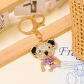Rhinestone Koala Keychain Gold Metal Colorful Belly Charm view 3