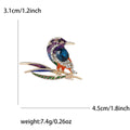 Colorful Crystal Woodpecker Brooch in 1 Style Metal Pin view 4