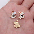 Enamel Bunny Charms with Heart Details in 3 Finishes for Jewelry Making view 7