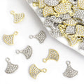 Clear Crystal Skirt Metal Jewelry Charms, 2 Finishes view 1