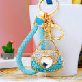 Heart Gem Handbag Keychains in Six Colors with Plain and Braided Loop Options view 3