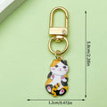 Sitting Cat Charm Keychains With Gold-Tone Swivel Clasps view 7