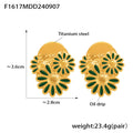Layered Daisy Cluster Earrings in Four Enamel Colorways view 8