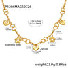 P1286 GoldHeartFlowerNecklace