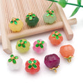 Small and Large Fourteen-Color Glass Pumpkin Charm Collection view 2