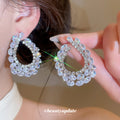 Crystal Teardrop Statement Stud Earrings Fashion Jewelry view 4