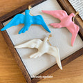 Enamel Swallow Brooches With Gold Star Accent Three Colors view 2