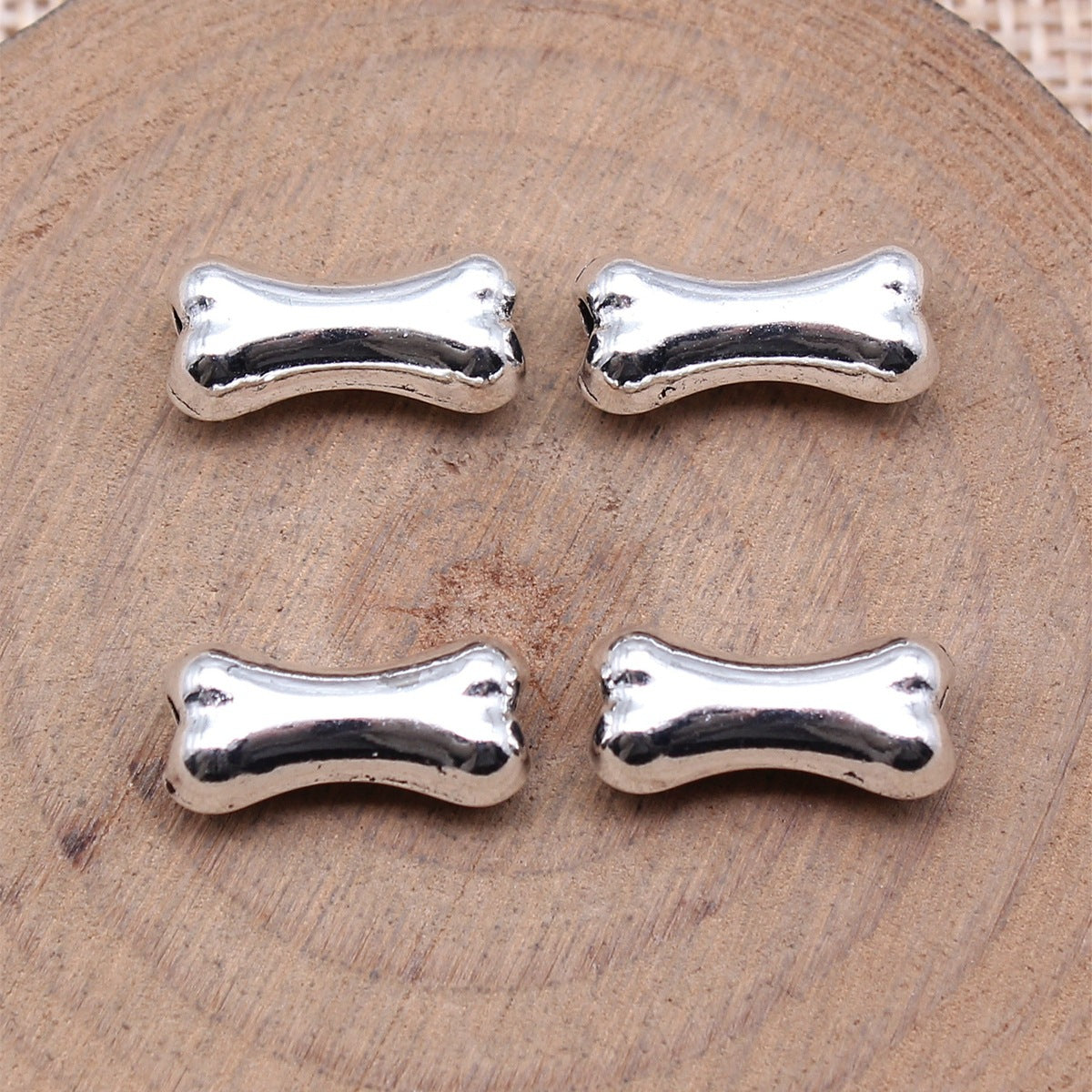 14.7x7x5.6mm 1.5g Multicolor Zinc Alloy Bone Loose Metal Beads for DIY Bracelet Necklace Jewelry Making