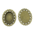 Scroll Frame Oval Cabochon Setting for Jewelry Making view 2