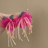 Pink Floral Tassel