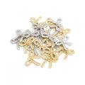 Polished Gold Silver Bow Alloy Charms in 2 Styles for Jewelry Crafts view 4